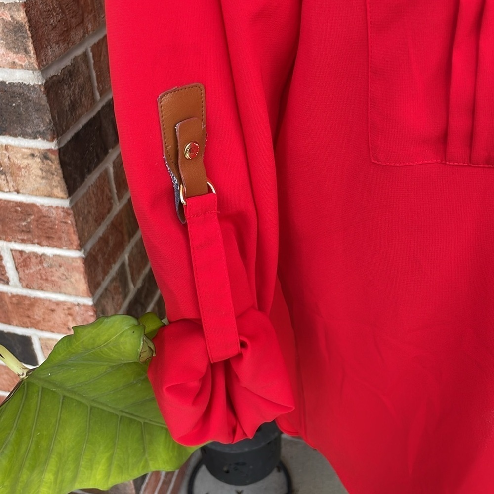 Calvin Klein Long Sleeve Flowy Blouse - Picture 3 of 11